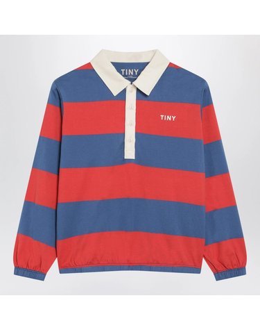 [해외직구] 26 F/W 타이니코튼 BLUERED 스트라이프 롱슬리브 폴로 셔츠 (KIDS ) AW26-471CO-U04 B0052315209