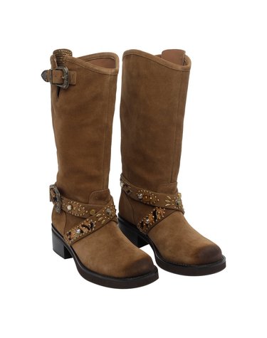 [해외직구] 26 F/W 커트 가이거 웨스턴 미드 바이커 부츠 5852639209/BROWN/OTHER B0012249090