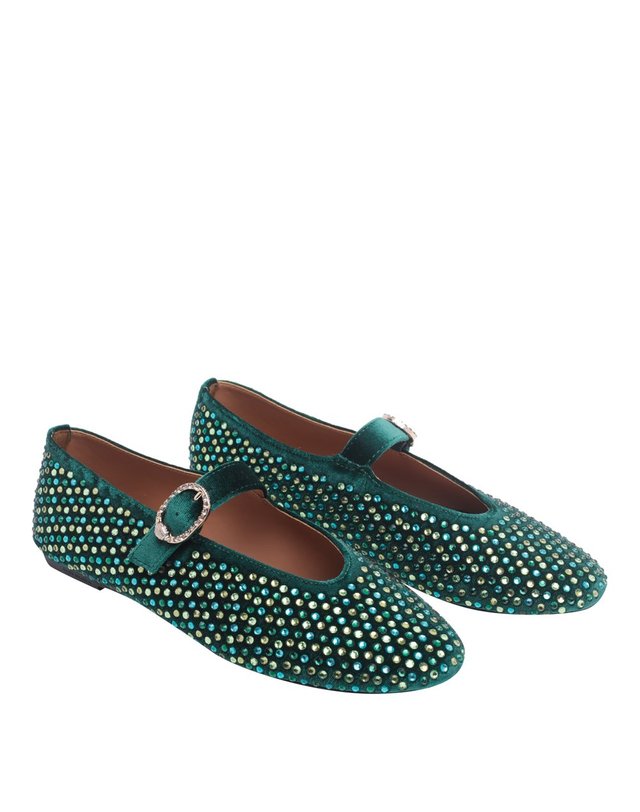 커트가이거 [해외직구] 26 F/W 커트 가이거 메이페어 플랫슈즈 발레슈즈 6082571789/DARK GREEN B0012334748 착용컷