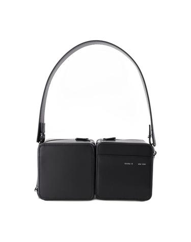 [해외직구] 23 F/W 카라 호보 스택 백 카라 레더 블랙 HB367-0128 B0731434239