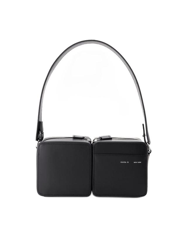 카라 [해외직구] 23 F/W 카라 호보 스택 백 카라 레더 블랙 HB367-0128 B0731434239 착용컷