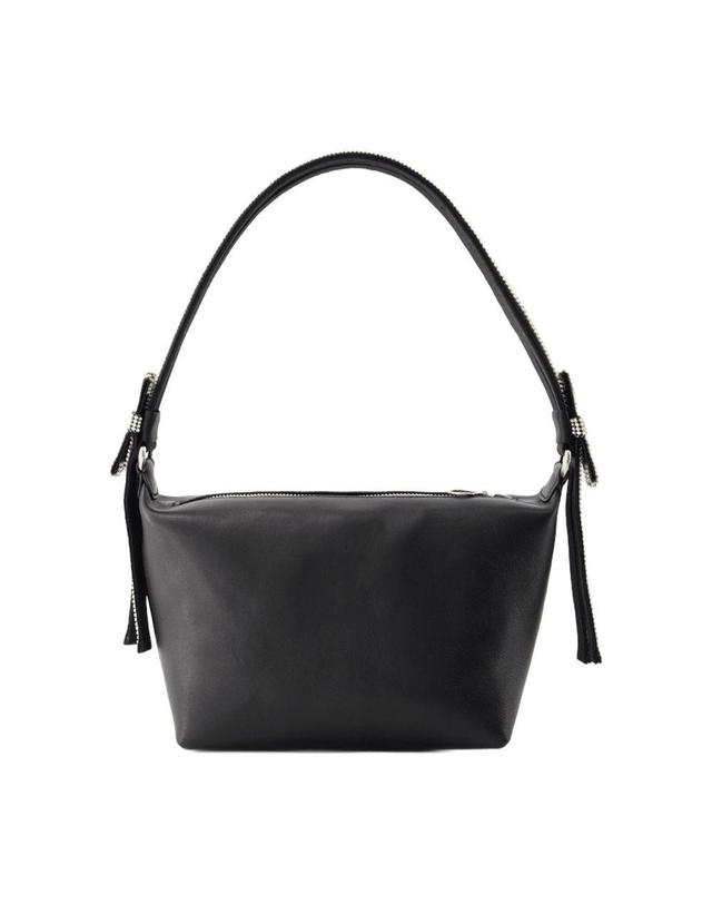 카라 [해외직구] 24 S/S 카라 더블 보우 파우치 카라 레더 블랙 HB372-2119 B0731454098 착용컷