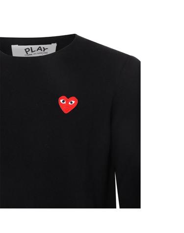 [해외직구] 꼼데가르송 플레이 블랙 울 맨투맨 P1N068BLACK B0480742199