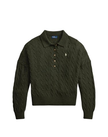 [해외직구] 랄프로렌 케이블 WOOLCASHMERE POLOCOLLAR 점퍼 211B17767002 B0192322090