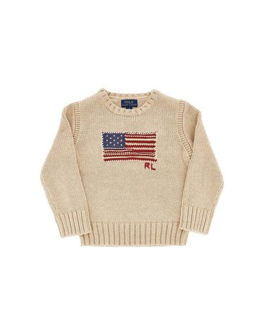 [해외직구] 26 F/W 랄프로렌 플래그 인따르시아 코튼 스웨터 (KIDS 상품) 323-B18575OATMEAL B0132356124