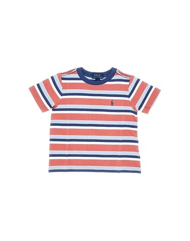 [해외직구] 26 F/W 랄프로렌 스트라이프 코튼 티셔츠 WITH 로고 엠브로이드 (KIDS 상품) 323-B18469BERRY MULTI B0132357066