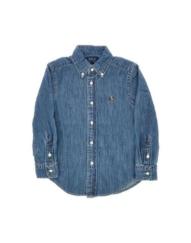 [해외직구] 26 S/S 랄프로렌 데님 셔츠 WITH 로고 엠브로이드 KIDS (KIDS 상품) 323-713843DK BLUE B0132349638