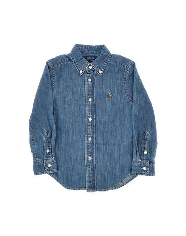 [해외직구] 26 S/S 랄프로렌 데님 셔츠 WITH 로고 엠브로이드 KIDS (KIDS 상품) 322-713843DK BLUE B0132349782