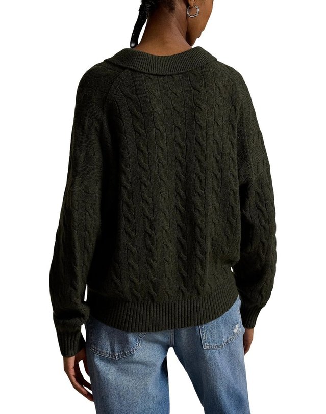 랄프로렌 [해외직구] 랄프로렌 케이블 WOOLCASHMERE POLOCOLLAR 점퍼 211B17767002 B0192322090 착용컷