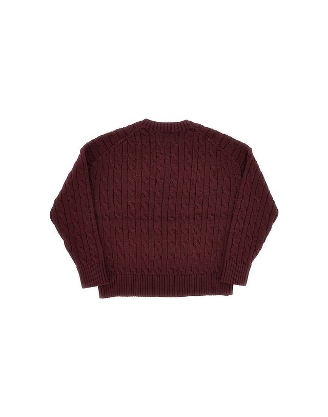 랄프로렌 [해외직구] 26 F/W 랄프로렌 케이블 니트 코튼 스웨터 (KIDS 상품) 313A11238005RICH RUBY B0132358201 착용컷