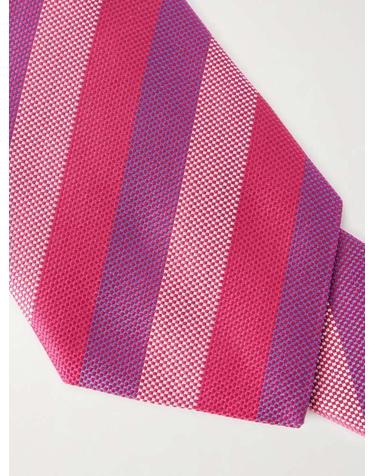 [해외직구] 샤르베 85CM 스트라이프 자카드 실크 타이 29698/ B0082122595