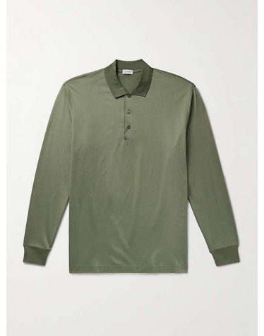 [해외직구] 샤르베 COTTONSATEEN 폴로 셔츠 LONG SLEEVE POLO B0082123773