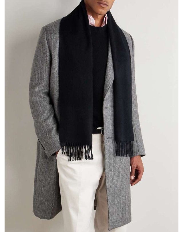 샤르베 [해외직구] 샤르베 캐시미어 스카프 CASHMERE SCARF SMALL - 30 x 160cm B0082122329 착용컷