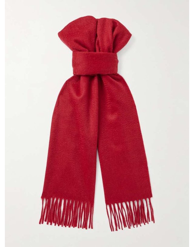 샤르베 [해외직구] 샤르베 캐시미어 스카프 CASHMERE SCARF SMALL - 30 x 160cm B0082122797 착용컷