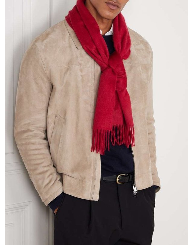 샤르베 [해외직구] 샤르베 캐시미어 스카프 CASHMERE SCARF SMALL - 30 x 160cm B0082122797 착용컷