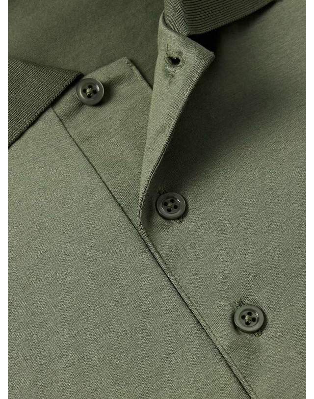 샤르베 [해외직구] 샤르베 COTTONSATEEN 폴로 셔츠 LONG SLEEVE POLO B0082123773 착용컷