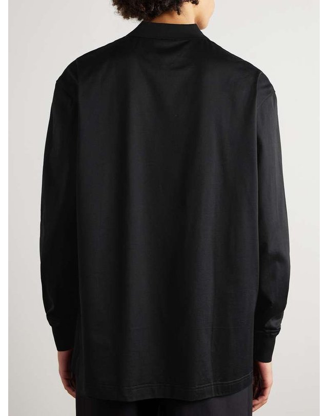 샤르베 [해외직구] 샤르베 COTTONSATEEN 폴로 셔츠 LONG SLEEVE POLO B0082123772 착용컷