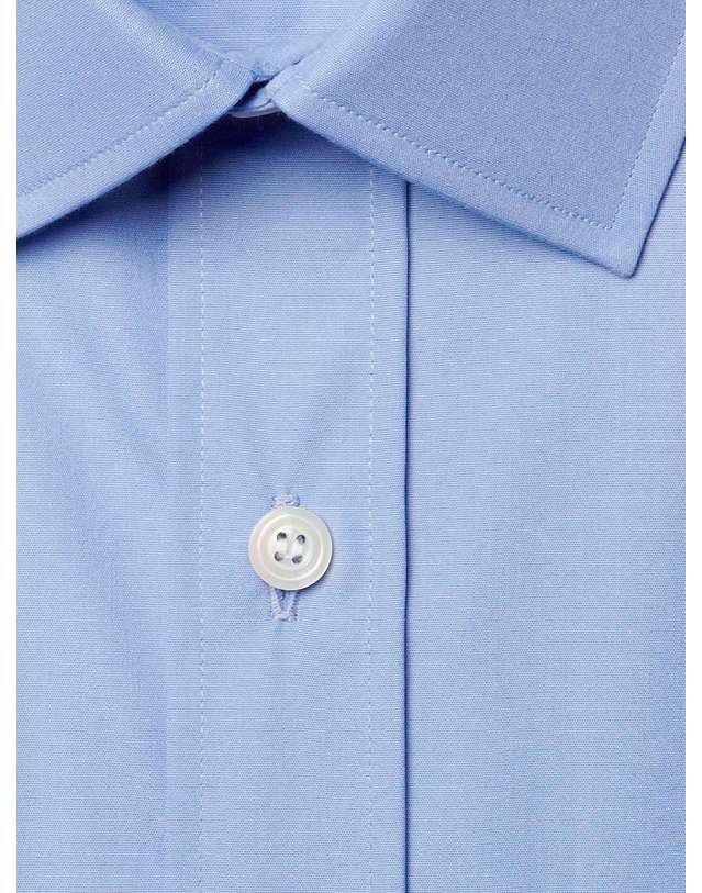 샤르베 [해외직구] 샤르베 블루 코튼 셔츠 3.2255 Single Cuff 15005 Collar B0080088987 착용컷