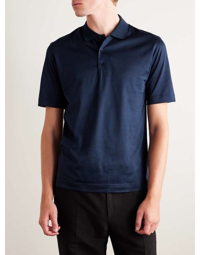 샤르베 [해외직구] 샤르베 슬림핏 코튼 폴로 셔츠 SHORT SLEEVE POLO B0082126482 착용컷