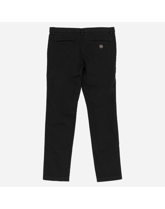 필립플레인 필립플레인 테일러드 면팬츠 면바지 BLACK MRT1104 PTE003N 착용컷