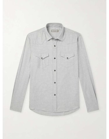 [해외직구] 까날리 라이오셀 & 코튼블렌드 헤링본 셔츠 GL03659-CSL7066MP B0082296742