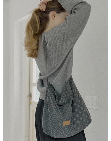 Dot Pattern Eco Bag - DARK GREY