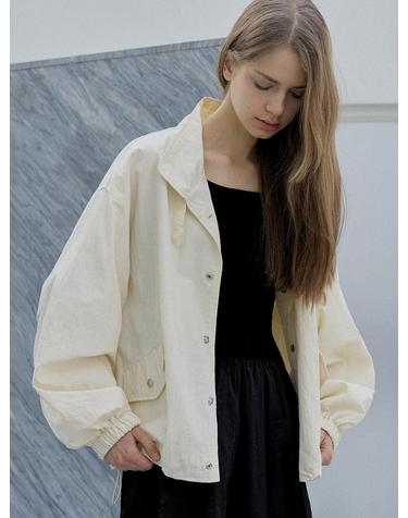 Nylon Windbreakert Jumper - CREAM