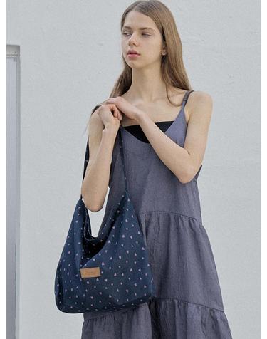 Heart Pattern Eco Bag - NAVY
