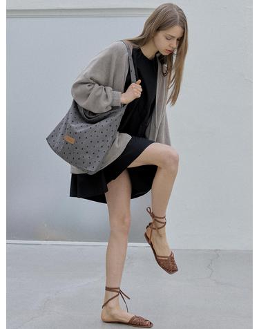 Heart Pattern Eco Bag - GREY