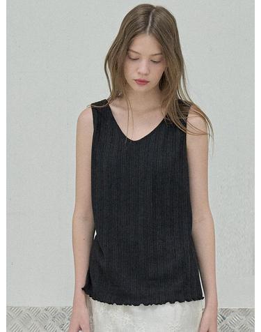 Knit Sleeveless Top - BLACK