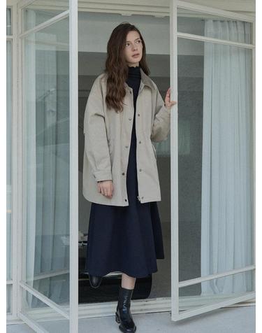 Corduroy Collar Safari Jumper - BEIGE