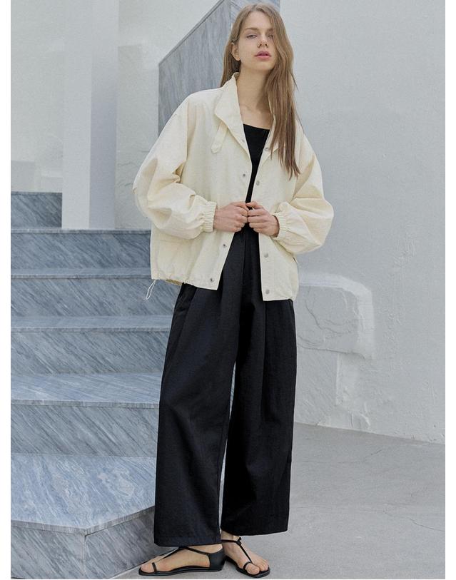 아방 Nylon Windbreakert Jumper - CREAM 착용컷