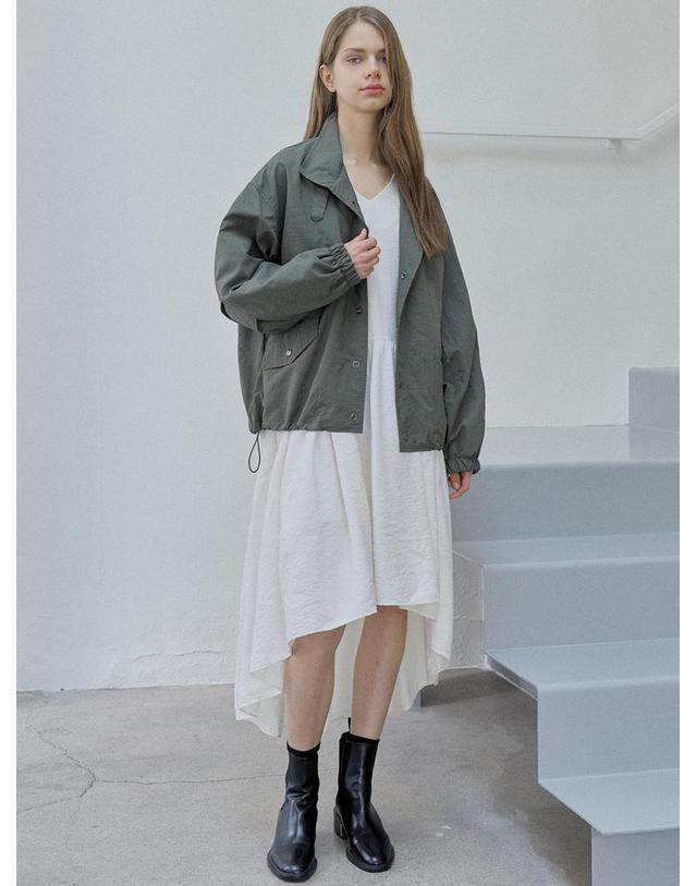 아방 Nylon Windbreakert Jumper - KHAKI 착용컷