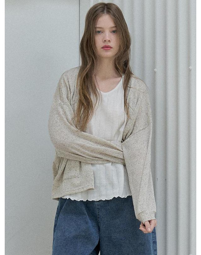 아방 Knit Sleeveless Top - OATMEAL 착용컷