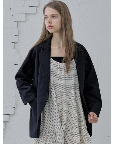 Overfit Basic Tailored Jacket - Black