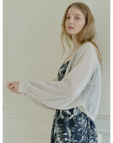 Linen Summer Knit Bolero - OATMEAL