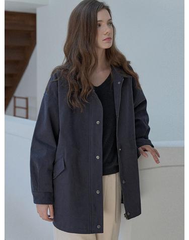 Corduroy Collar Safari Jumper - NAVY