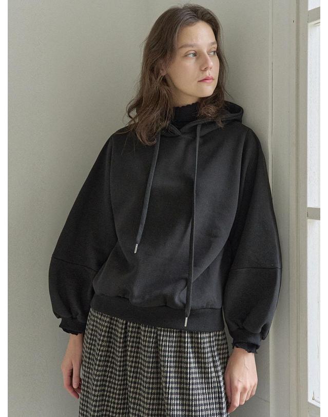 아방 Check Pleated Banding Skirt - BLACK 착용컷