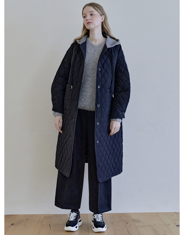 아방 [1/8발송] Boucle V-neck Knit Pullover - GREY 착용컷