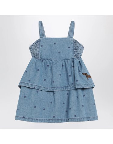[해외직구] 26 S/S 미니로디니 블루 데님 드레스 WITH 폴카 도트 (KIDS ) 26250120DE-BL B0051979490