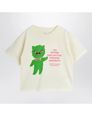 [해외직구] 26 S/S 미니로디니 화이트 티셔츠 WITH ALIEN 트래블 AGENCY 프린트 (KIDS ) 26220123CO-OW B0051979504