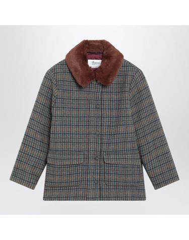[해외직구] 25 F/W 봉쁘앙 JOAO 퀼팅 울 코트 WITH 체크 패턴 (KIDS ) W05GOUW00024WO-376 B0051846249