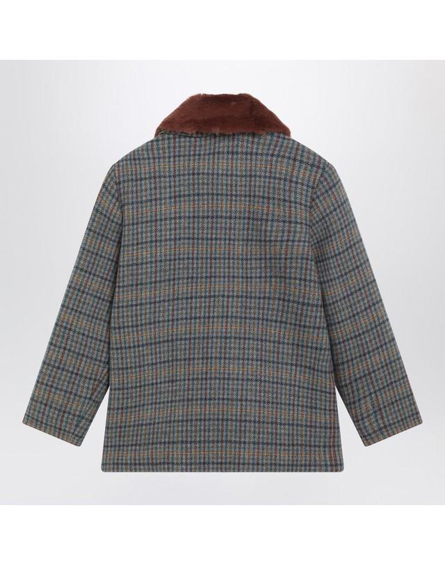 봉쁘앙 [해외직구] 25 F/W 봉쁘앙 JOAO 퀼팅 울 코트 WITH 체크 패턴 (KIDS ) W05GOUW00024WO-376 B0051846249 착용컷