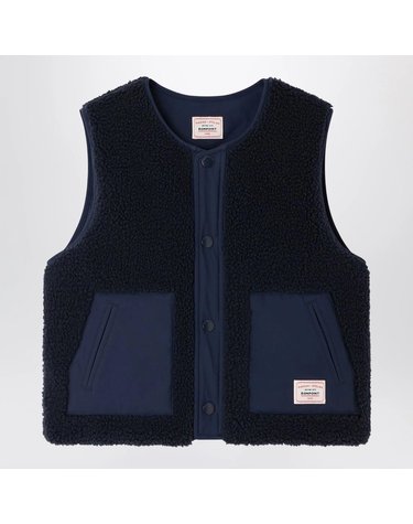 [해외직구] 26 F/W 봉쁘앙 네이비 블루 리버서블 셰로파 후리스 조끼 (KIDS ) W06BOUW00008PL-070 B0052318726