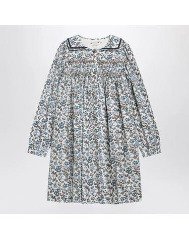 [해외직구] 26 F/W 봉쁘앙 블루 MARINETTE 코튼 드레스 WITH 플로랄 프린트 (KIDS ) W06GDRW00007CO-515C B0052324582