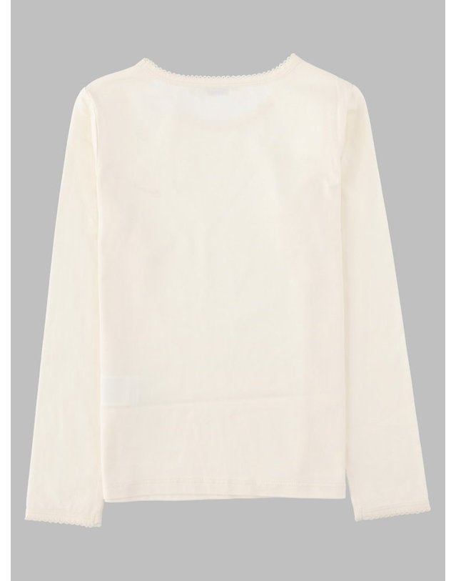 봉쁘앙 [해외직구] 26 F/W 봉쁘앙 티셔츠 MELLYN RICAMATA 콘 DETTAGLI PARIGINI (KIDS 상품) W06GTSK00022K_102 B0042296571 착용컷