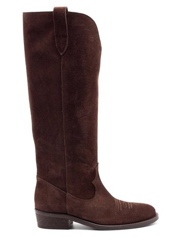 비아로마15 [해외직구] 비아 로마15 다크 브라운 스웨이드 TEXANSTYLE KNEEHIGH 부츠 3514TESTADIMORO B0302501537
