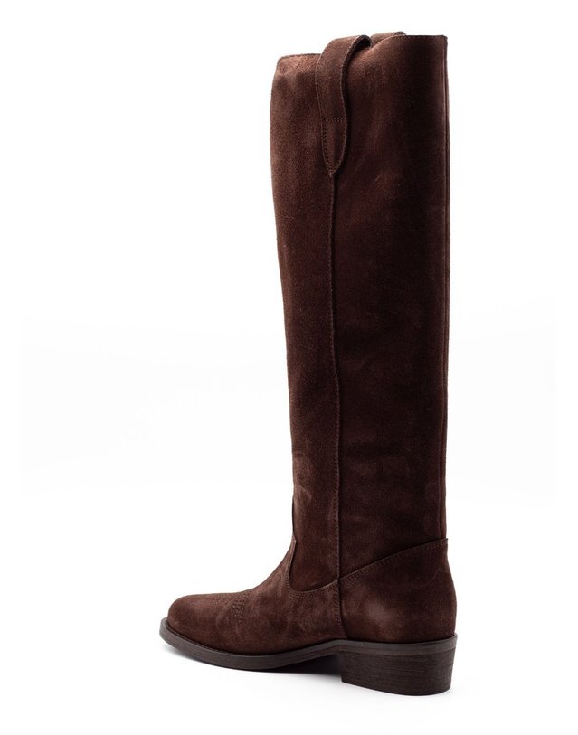 비아로마15 [해외직구] 비아 로마15 다크 브라운 스웨이드 TEXANSTYLE KNEEHIGH 부츠 3514TESTADIMORO B0302501537 착용컷