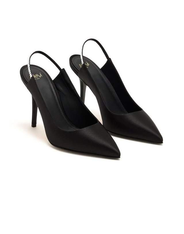 알레비 [해외직구] 알레비 다니엘 블랙 사틴 슬링백 펌프스 L27W3001R0222997BLACK B0302274921 착용컷