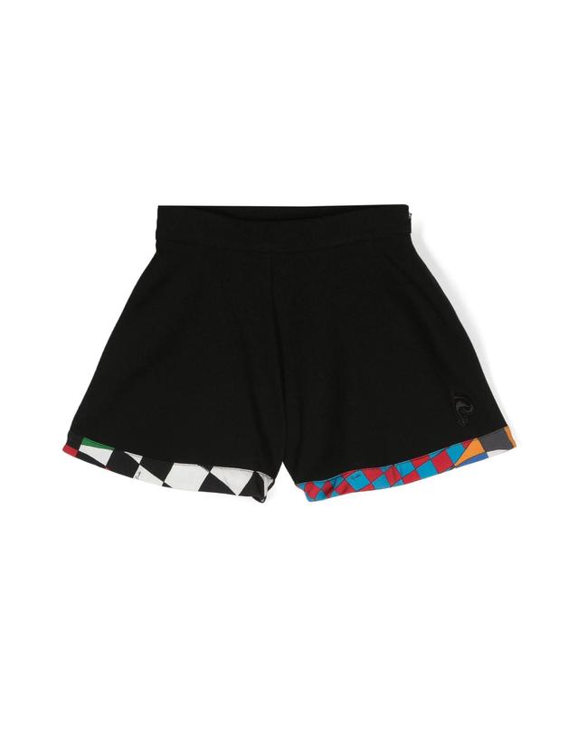에밀리오푸치 [해외직구] 에밀리오 푸치 블랙 비스코스 쇼츠 (KIDS 상품) PV6B49J0371930 B0301393423 착용컷